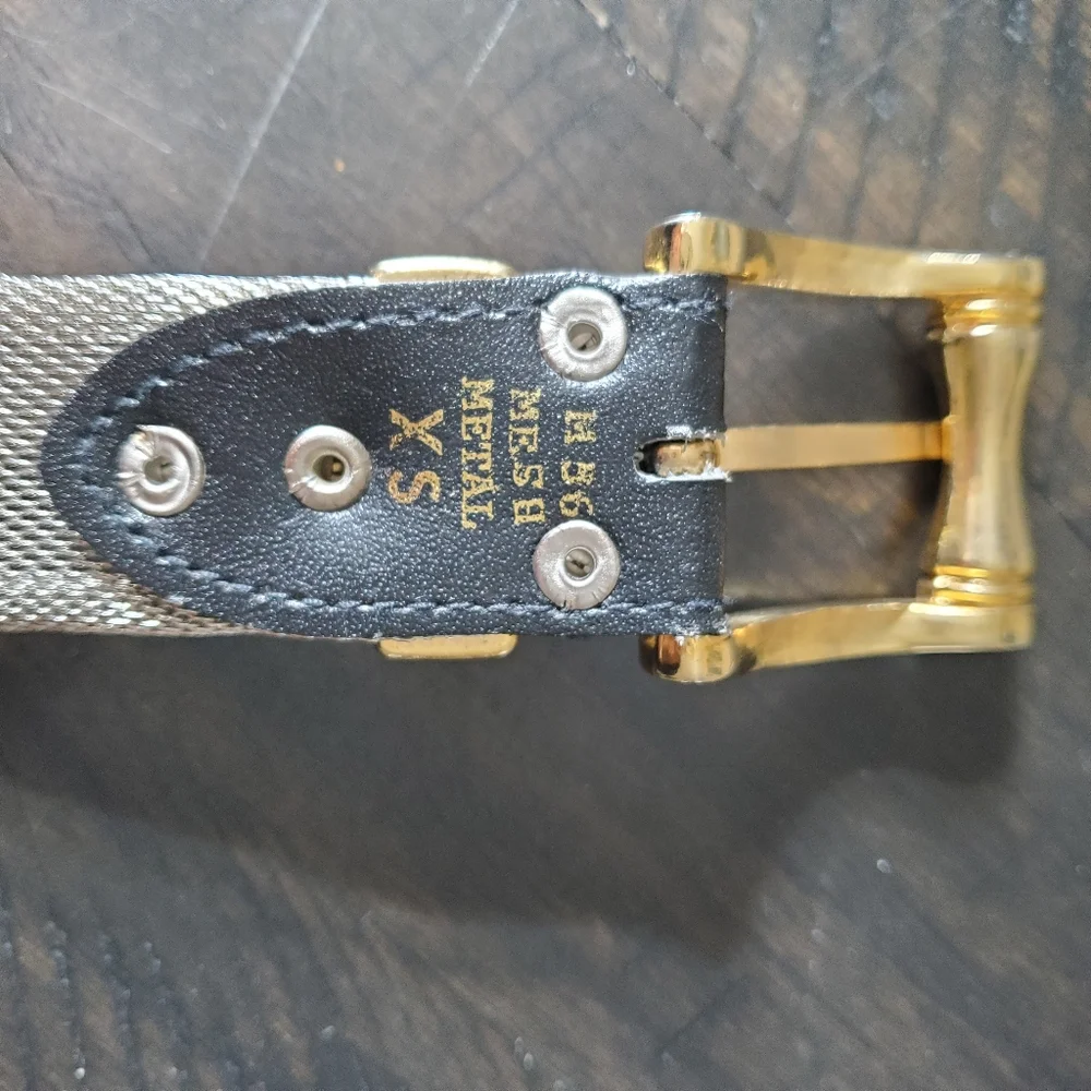 Vintage Mesh Mixed Metal City Gold & Silvertone belt Women XS Quiet Luxury